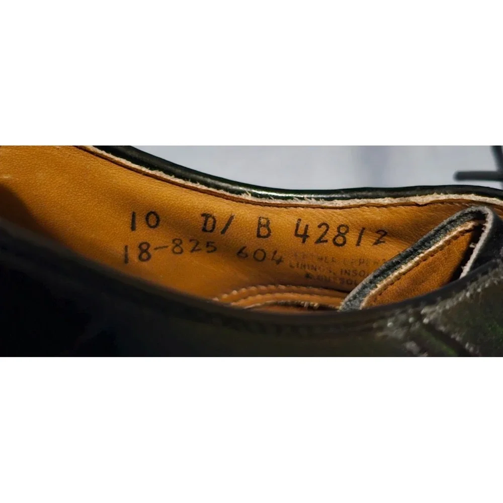 Vtg Johnston & Murphy Crown Aristocraft Derby Shoes 10 D‎ US
